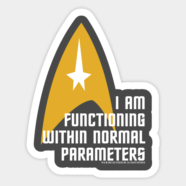 Star Trek - Normal Parameters Sticker by oddmatter